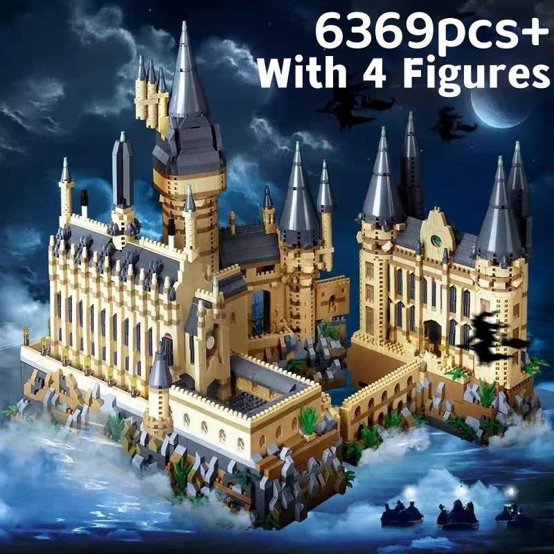 Hogwarts Micro Bricks City Creative Medieval Magic Castle Series School Architecture Palace Model Building Blocks Gifts Kid Assembly Toys