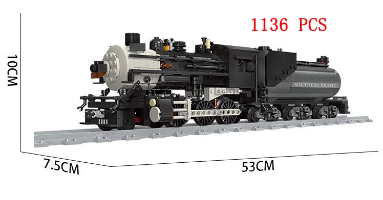 City Train Set Steam Bullet Vehicle Cargo Railway Station Model Building Blocks Brick Tracks Rail No Motor Kits Carriage Kid Toy - CADA BRICKS®