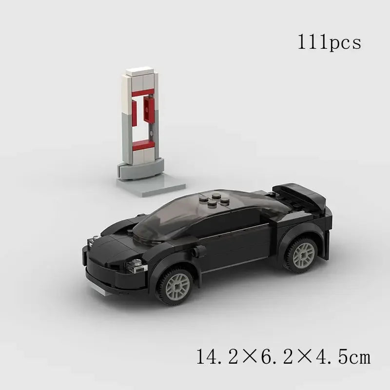 Electric Vehicle Model Car Bricks Expert Technical MOC Teslaed Model3 X S and Cybertruck Building Block Toys Best Birthday Gifts - CADA BRICKS®