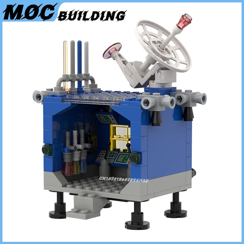 MOC Building Blocks Space Station Series Mobile Launch Control Pod Model Command Supply Base Creative Toys DIY Bricks Xmas Gifts