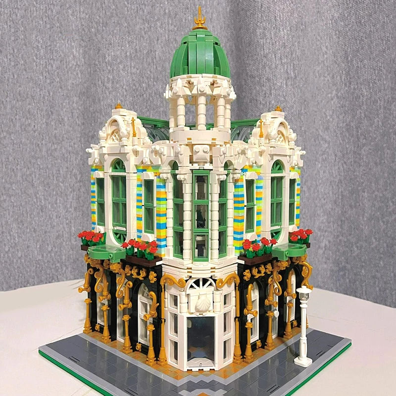 Creative Cuba Hotel stadsstraatzicht architectuur bouwstenen edelsteenwinkel fietsenwinkel micro steentjes model speelgoed cadeau kinderen volwassenen