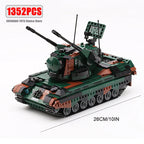 Military ww2 Cannon Assault Armored Vehicle Battle Tank Car Truck Army Weapon Building Blocks Sets Model Boys Toys for Kids Gift
