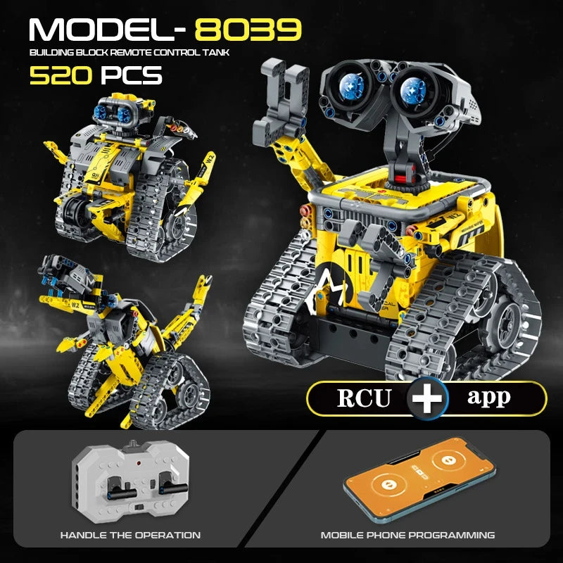 642 3 in 1 Deformation City RC Robot Excavator Racing Car Building Blocks Remote Control Bulldozer Truck Bricks Toys For Kids - CADA BRICKS®
