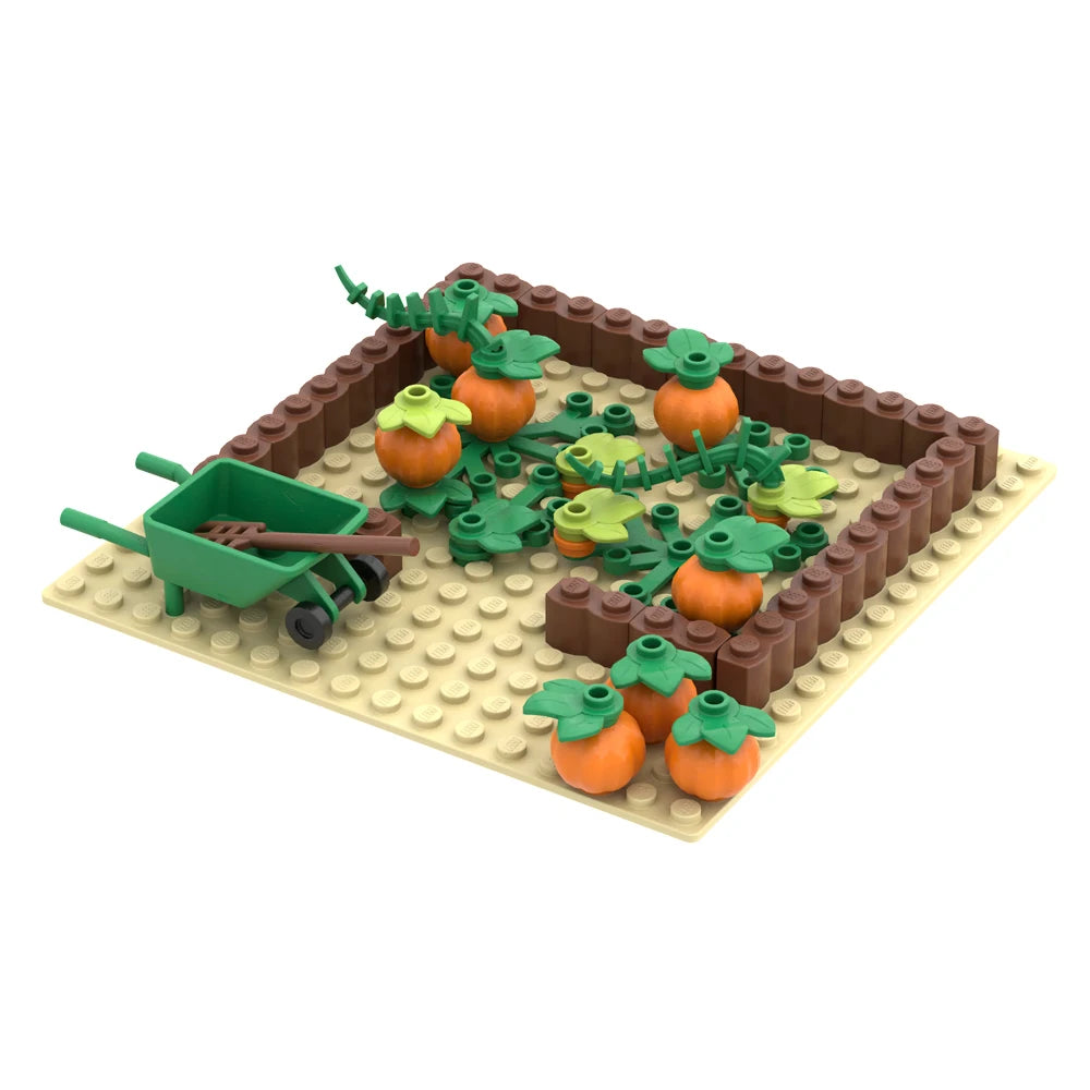 MOC Farm and Ranch Decoration Model Zoo Botanical Garden Building Blocks DIY Bricks Rural Landscape Animal and Vegetable Scenes