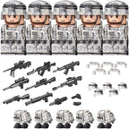 Military Army Figures Building Blocks SWAT Ghost Commando Special Forces Soldier Weapons Gun Hat Shield Belt AK Mini Bricks Toy - CADA BRICKS®