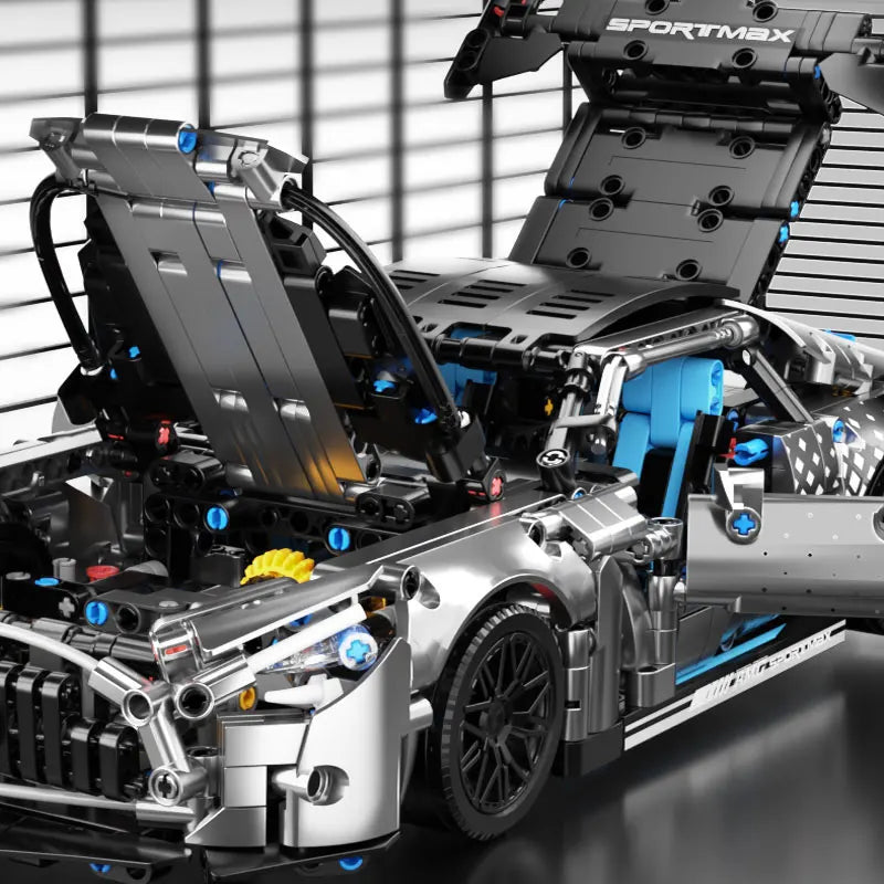 Masondi 1:14 Scale Racing Car Building Blocks Set - 1466PCS Model Kit for Boys & Adults Collectible Birthday Gift