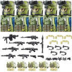 Military Army Figures Building Blocks SWAT Ghost Commando Special Forces Soldier Weapons Gun Hat Shield Belt AK Mini Bricks Toy - CADA BRICKS®