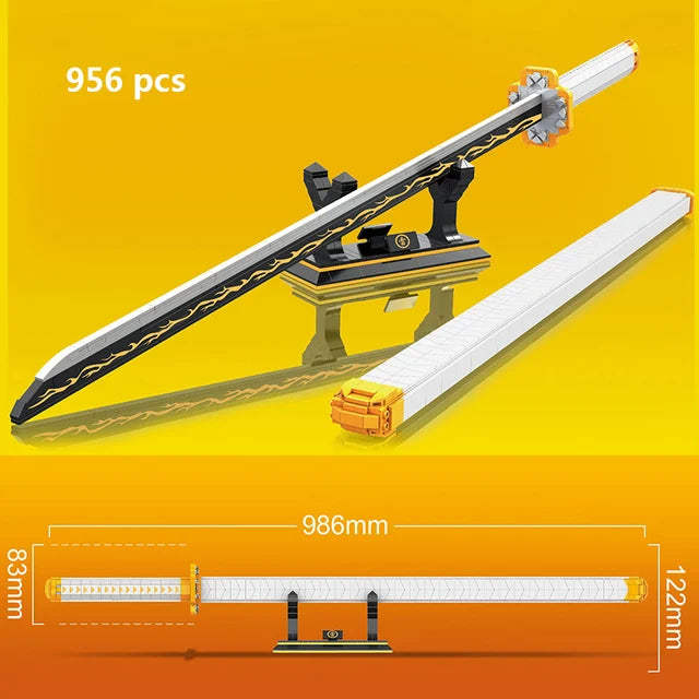 Samurai Sword Building Blocks Ninja Blade Katana Japanese Anime Butterfly Nichirin Knife Bricks MOC Children Toys for Adult Gift - CADA BRICKS®
