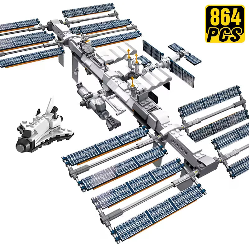864 PCS International Space Station Compatible 21321 60004 Building Blocks Bricks Shuttle Astronaut Toy Birthday Christmas Gift