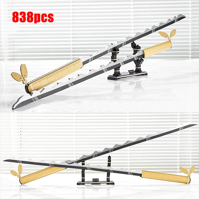 Samurai Sword Building Blocks Ninja Blade Katana Japanese Anime Butterfly Nichirin Knife Bricks MOC Children Toys for Adult Gift - CADA BRICKS®