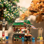 Mini Japanese Octopus Braised Chinese Restaurant Hong Kong Food Shop Street View Building Blocks Boys and Girls Children's Gift