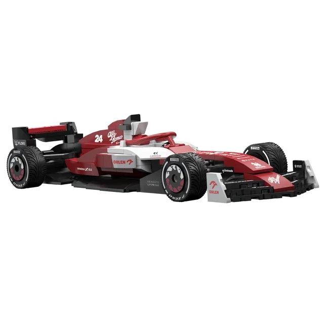 1:24 Alfa Romeo Formuły 1 Samochód wyścigowy F1 Samochód wyścigowy C42 Model samochodu sportowego Klocki Klocki miejskie Samochód wyścigowy Zabawki Prezent dla dziecka