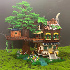 4076PCS Morning Tree House Building Blocks Forest Cabin Villa Garden Swing Architecture Model Micro Assemble Bricks Toy For Kids