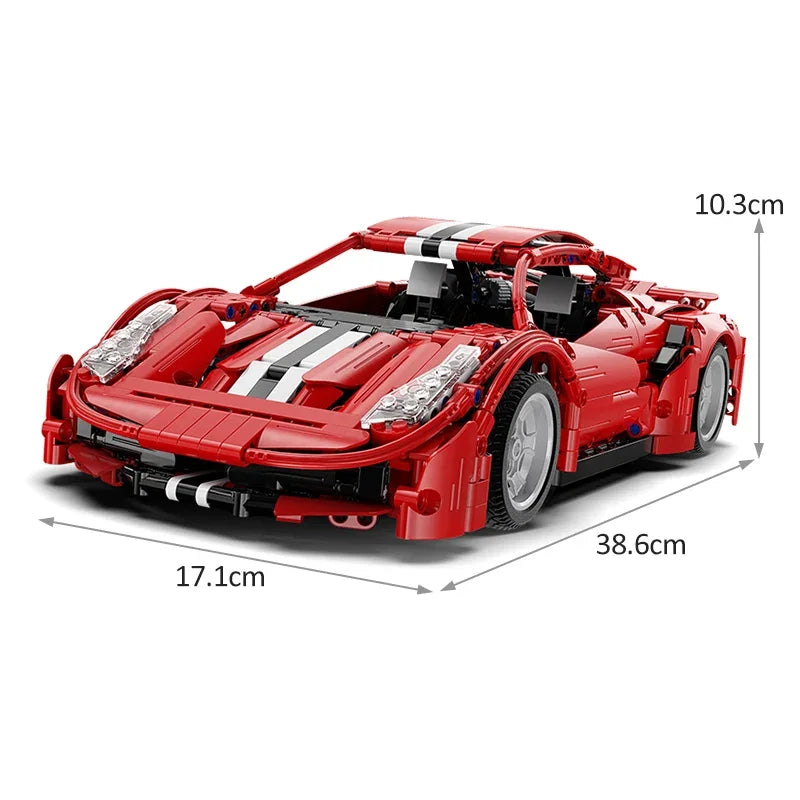 Cada 1126 PCS CITY Kompatible RC Auto Bausteine Technisches STEM Fernsteuerung Spielzeug Geschenk Roter Supersportwagen Bausteine Für Kinder