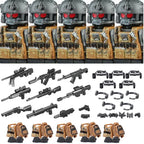 Military Army Figures Building Blocks SWAT Ghost Commando Special Forces Soldier Weapons Gun Hat Shield Belt AK Mini Bricks Toy - CADA BRICKS®