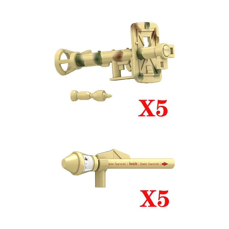 5/10 WW2 Soldier Weapons Building Block Two-color Printing Machine Rifle Submachine Sniper Guns Military Accessories Bricks C238 - CADA BRICKS®