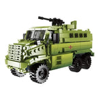 New Military Series Armored Vehicle Transport Truck  Building Blocks Leopard Tank Set T64 Tank MOC Bricks Educational Toys