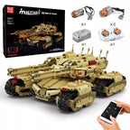 MOULD KING 20011 High-Tech App Remote Control Military Car MOC Mammoths Tank Model Building Bricks Toys For Kids Christmas Gifts