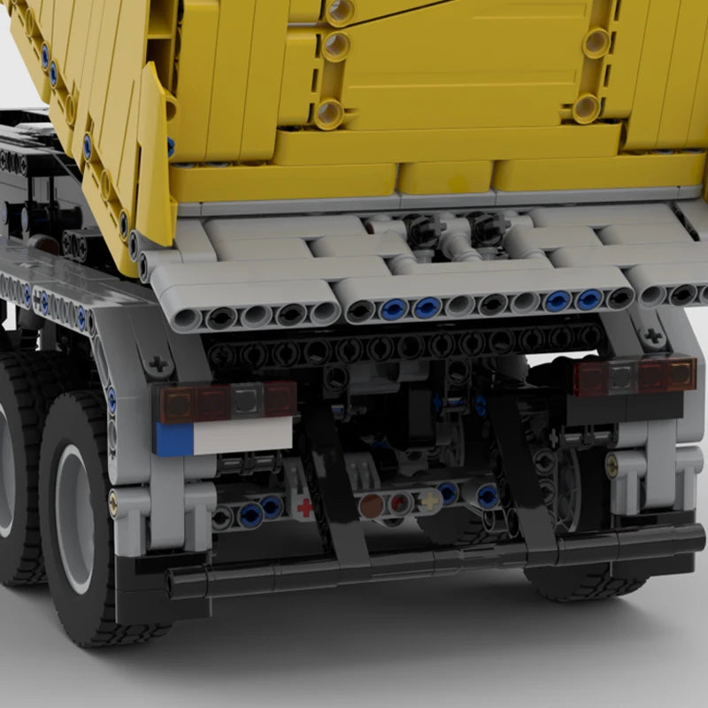 Famous High-tech Engineering Car Series 3-axle Tipper Trailer MOC Building Blocks Popular Truck Model Bricks Toys Kid Collection - CADA BRICKS®