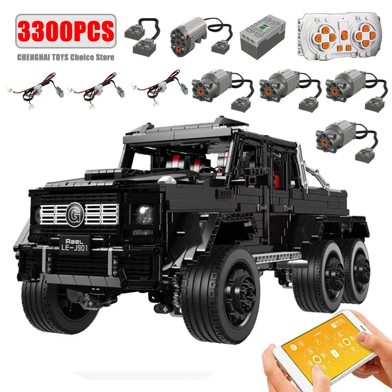 Technical Car APP Remote Control Motor Power SUV Series Building Blocks Bricks MOC Off-road Vehicle Model Sets Boy Toys Kid Gift