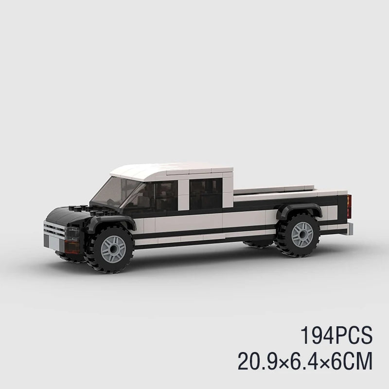 City Truck Vehicle Pickup Heavy Cargo Transport Model Building Blocks Machinery Shop Van Creative Carriage Harvester Car Kid Toy - CADA BRICKS®