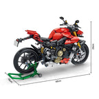 Technical MOC 2221pcs V4 SP Motorcycle City Sport Cars Model Building Blocks DIY Assemble Motorbike Bricks Toys For Children Boy