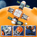 Space City byggeklosser med romstasjon og bemannet rakettmodell astronautleker for barn gutter jenter julegaver