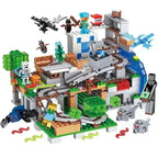 852pcs The Minecrafta Deep Dark Battle Ancient City Knight Sound Guard Village House Building Blocks For Children gifts Toys