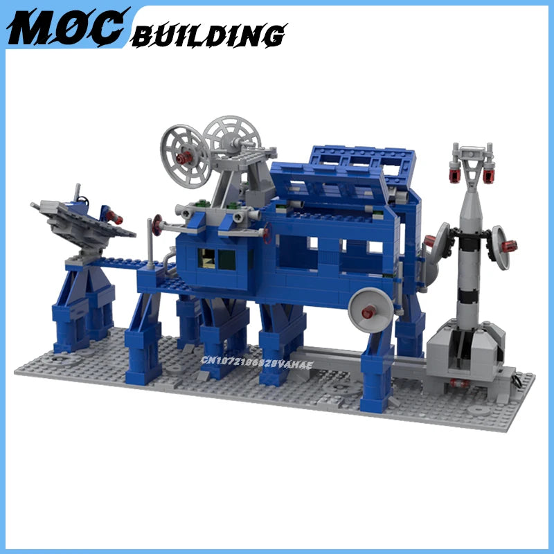 MOC Building Blocks Space Station Series Mobile Launch Control Pod Model Command Supply Base Creative Toys DIY Bricks Xmas Gifts