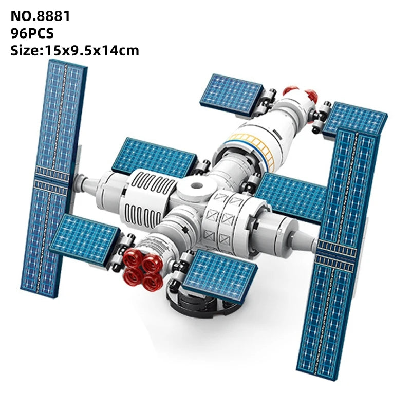 Space Astronaut Spaceman City Building Blocks Shuttle Satellite Rocket Space Station Saturn Figure Bricks Gift for Adult Man