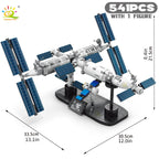HUIQIBAO Space Station Building Blocks With Astronaut Figure City Aerospace Model Bricks Children Toys for Kids