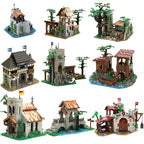 Spot MOC-134494 128617 137009 139581 etc. Medieval building houses Small particle assembly building blocks educational toy model