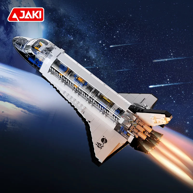JAKI-8513 Space rocket Space shuttle to explore the moon Space rocket build model adult children's building blocks toy