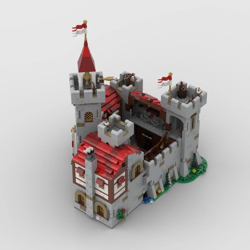 Regal Moat Kasteel Bouwstenen Set - Middeleeuws Vesting Architectuur Ontwerp Kit, Creatief Constructiespeelgoed voor Kinderen (2580STUKS)