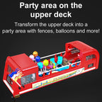 1770 Pcs Cada London Double Deck Bus Building Blocks Red Balloon Light Party City School Technical Car Bricks Toys for Kids Gift - CADA BRICKS®