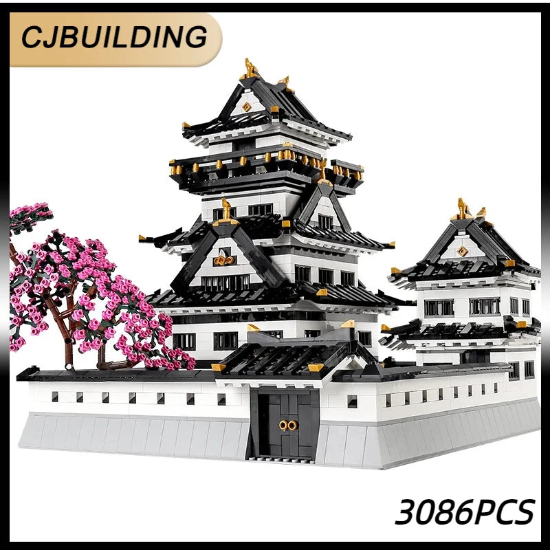 MOC 39101 Japanese Style Architecture Streetview Building Block Himeji Castle Model sets Assembly Bricks Kids Toys Christmas Gif