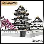 MOC 39101 Japanese Style Architecture Streetview Building Block Himeji Castle Model sets Assembly Bricks Kids Toys Christmas Gif
