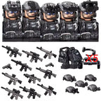 Military Army Figures Building Blocks SWAT Ghost Commando Special Forces Soldier Weapons Gun Hat Shield Belt AK Mini Bricks Toy - CADA BRICKS®