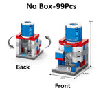 City Mini Shop Supermarket Street View Model Building Blocks Hamburger Restaurant Retail Store Bricks Architecture Friend Girl - CADA BRICKS®