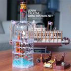 21313 Ideas Ship in Bottle Pirates Building Blocks Construction Set Moc Bricks with Stand Boys Toys For children Christmas Gifts - CADA BRICKS®