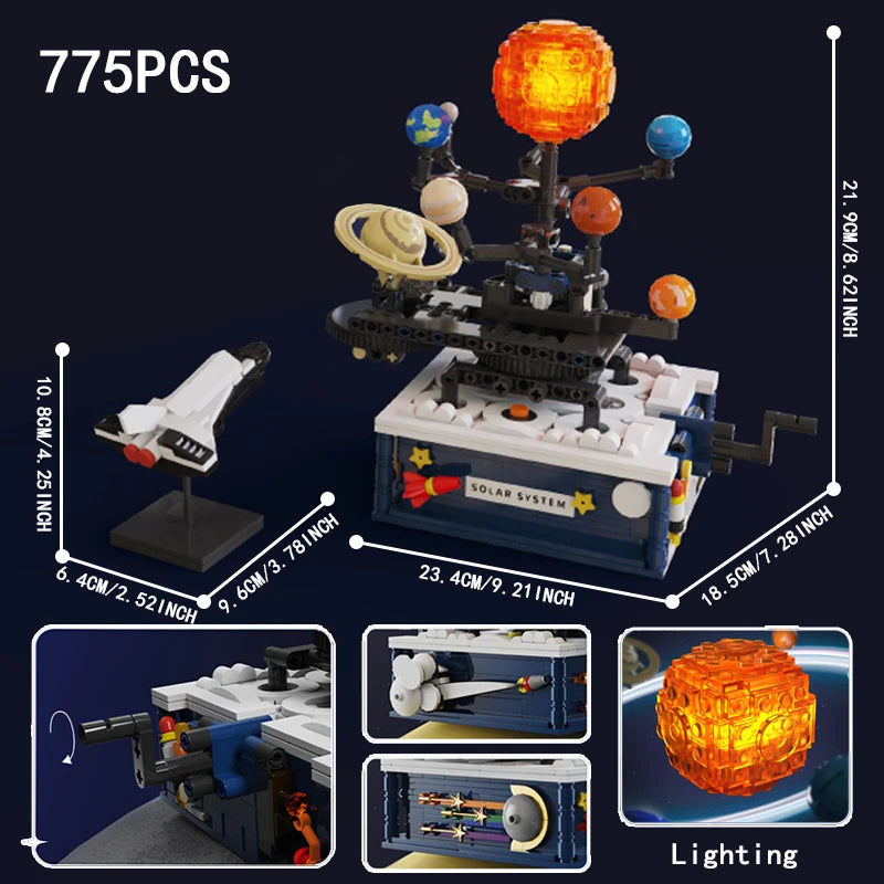 UFO Flying saucer Building block Alien Ship Spacecraft Astronaut Creative assembly ornament puzzle toy boy gift