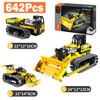 642 3 in 1 Deformation City RC Robot Excavator Racing Car Building Blocks Remote Control Bulldozer Truck Bricks Toys For Kids - CADA BRICKS®