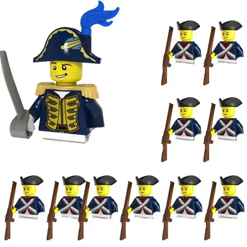 Blocchi da Costruzione Mini Militari Soldato Marina Imperiale WW2 Figure Pirati dei Caraibi Mattoncini Giocattoli Educativi per Ragazzi Regalo di Natale
