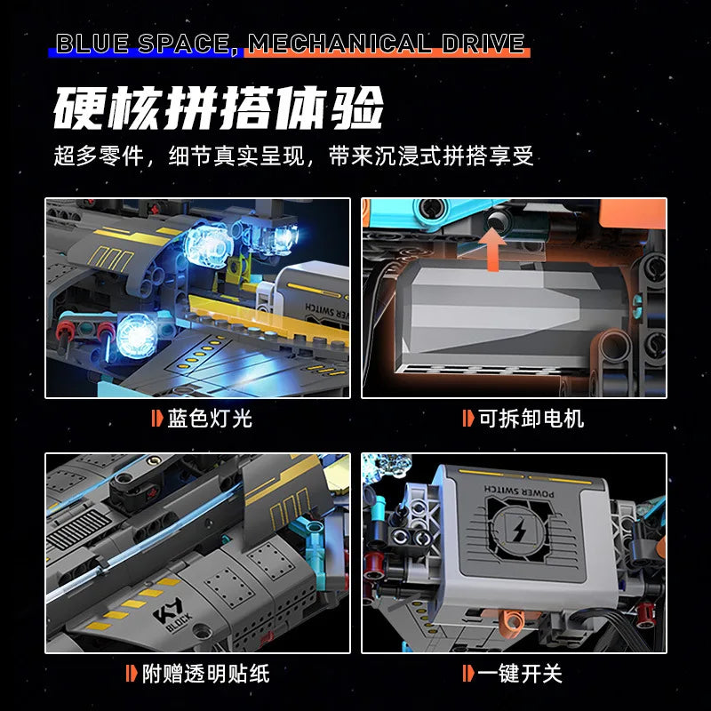 New K96139 1471pcs MOC Aviation Space Station Building Blocks Model Spaceship Bricks Assembling Toys for Boys Birthday Gift Set