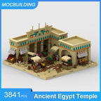 MOC Blocks Ancient Egypt Temple Village Diorama Modular Buildings DIY Assemble Bricks Architecture Display Collection Toys Gifts