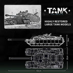 Military Series T28 Super Heavy Tank Building Blocks Set WW2 Armored Tank Weapons Soldiers Bricks Adults Toys for Kids Boy Gifts