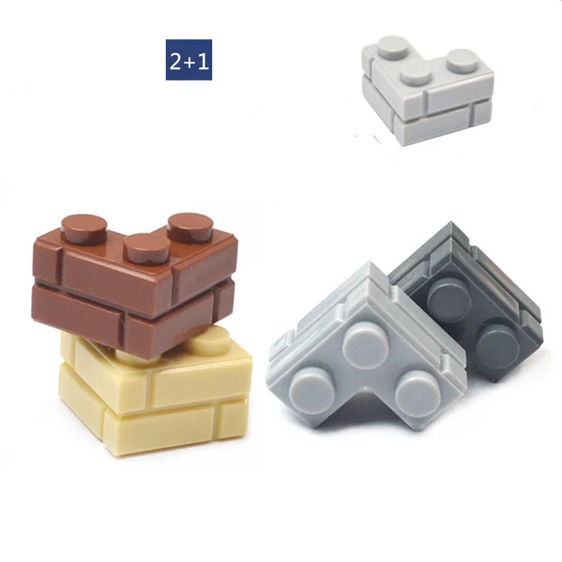 Small Particles Thick Wall Bricks 1x2 1x3 1x4 Dots Bulk Accessories Doors Windows DIY Building Blocks Educational Toy for Kids