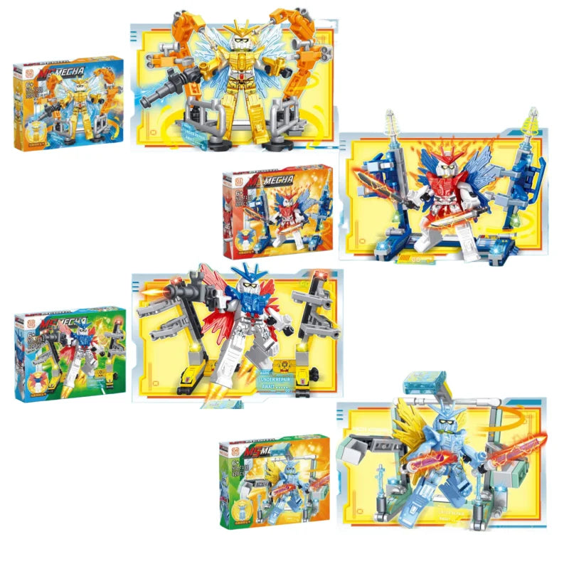 Transformation Robot Car EVA-01 Disney Building blocks Toys Truck head Alloy Edition Anime Mini Model Figures Tank Model Gifts