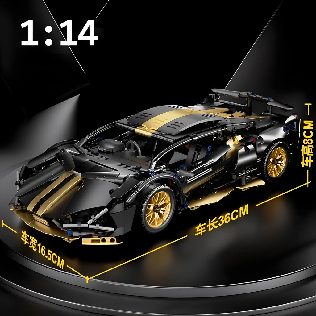 Technical Racing Sport Car Model Building Blocks technic adults 1:14 DIY Supercar Brick Puzzle Toys Kid Adult Gift（1280+granule） - CADA BRICKS®