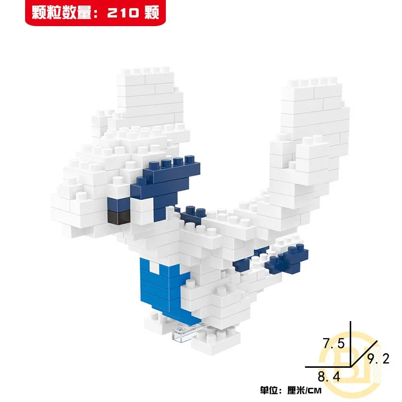 Gjør-det-selv Pokemon-klosser Små tegneserie mini byggeklosser Pikachu Charizard Eevee Mewtwo Anime sett sammen actionmodell dukker leker